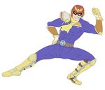  captain_falcon f-zero helmet looking_at_viewer male_focus muscle saiba_(henrietta) scarf simple_background smile solo super_smash_bros. white_background 