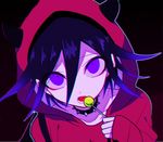  candy devil_horns food hair human lollipop mammal pink_hoodie purple_eyes purple_hair 