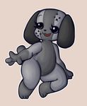  animate_inanimate anthro canine dog female looking_at_viewer mammal nintendo nintendo_switch nude open_mouth short_stack simple_background smile solo switch_dog thick_thighs video_games wide_hips 