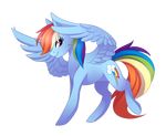  2017 alpha_channel animated blue_feathers cutie_mark equine feathered_wings feathers female feral friendship_is_magic hair looking_at_viewer mammal multicolored_hair my_little_pony pegasus rainbow_dash_(mlp) scarlet-spectrum simple_background smile solo spread_wings transparent_background wings 