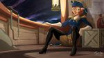  2017 anthro boots captain_amelia clothed clothing disney feline female footwear gloves hi_res lamp looking_at_viewer mammal mysticalpha night ship solo spread_legs spreading treasure_planet uniform vehicle wallpaper 