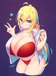  aqua_eyes bikini blonde_hair blueberry_(5959) breasts huge_breasts 