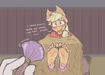  2017 anthro anthrofied applejack_(mlp) blush bound brush caroo equine feet foot_fetish freckles friendship_is_magic hay hay_bale horse mammal my_little_pony pony rarity_(mlp) 