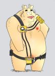  2016 anthro belly male mammal moobs nipples overweight overweight_male pink_nose simple_background solo toukurou ursine 