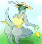  big_butt blush butt davidsanchan female flora_fauna flower lizard plant reptile rita_skopt scalie solo sunflower tex_avery 