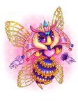  &lt;3 alpha_channel arthropod bee blue_exoskeleton clothing crown feather_boa female floating_hands gloves halgalaz insect insect_wings kirby_(series) nintendo purple_eyes queen_sectonia solo stinger video_games wings yellow_exoskeleton 