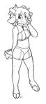  2017 alec8ter anthro black_and_white breasts cervine clothed clothing deer female garter_belt garter_straps legwear lingerie looking_at_viewer mammal monochrome panties signature simple_background skimpy smile solo standing stockings underwear white_background 