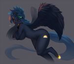  anthro big_breasts breasts collar crossed_arms cutie_mark equine eyewear fan_character feathered_wings feathers female goggles kanel looking_at_viewer mammal my_little_pony nude pegasus solo wings 