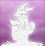  2017 anthro baby bottle braixen canine digital_media_(artwork) drake_lyra fan_character female fox fur human kirena-kaya male mammal milk minx_lyra mother nintendo parent pok&eacute;mon simple_background smile text video_games young 