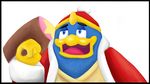  asmallone avian bird black_border blue_body blue_eyes border half-closed_eyes hammer hat king_dedede kirby_(series) male mittens nintendo open_mouth open_smile penguin simple_background smile solo star tools video_games white_background 