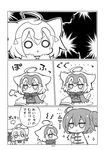  angeltype animal_ears cat_ears cat_tail chibi comic fate/grand_order fate_(series) fujimaru_ritsuka_(female) greyscale highres jeanne_d'arc_(alter)_(fate) jeanne_d'arc_(fate)_(all) jeanne_d'arc_alter_santa_lily monochrome multiple_girls tail translated 