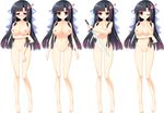  :o absurdres barefoot black_hair blush breasts finger_to_mouth flower full_body hair_flower hair_ornament hand_gesture highres holding holding_sword holding_weapon index_finger_raised large_breasts long_hair looking_at_viewer midare_setsugetsuka moriyama_shijimi multiple_views navel nayotake_mitsuki nipples no_pussy non-web_source nose_blush one_eye_closed open_mouth red_eyes sidelocks smile sword transparent_background weapon 