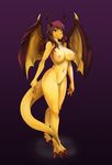  2017 anthro antlers armpits breasts claws dragon female horn invalid_tag maraart_(artist) nails navel nipples nude pussy red_eyes scalie smile solo wings 