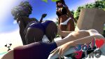 3d_(artwork) absurd_res alicia_(atoastedorange) anthro ariana_(atoastedorange) beach bikini bikini_aside blush bodily_fluids bovid caprine carmila_(atoastedorange) clothed clothing clothing_aside cum cum_in_vagina cum_inside digital_media_(artwork) faceless_character faceless_human faceless_male female genital_fluids genitals gesture goat group hand_gesture hi_res human humanoid joellovejuno male male/female mammal paper_bag penis sex source_filmmaker_(artwork) sweat sweatdrop swimwear swimwear_aside thumbs_up two-piece_swimsuit