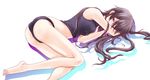  artist_request ass black_hair code_geass genderswap genderswap_(mtf) legs long_hair luluko lying midriff panties purple_eyes solo tank_top underwear 