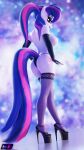  3d_(artwork) 4k 9:16 absurd_res anthro armwear black_armwear black_clothing black_elbow_gloves black_eyeliner black_gloves black_handwear black_legwear black_lips black_lipstick black_panties black_stockings black_underwear breasts clothing digital_media_(artwork) elbow_gloves equid equine eyelashes eyeliner eyeshadow female fingerless_gloves footwear friendship_is_magic gloves hair handwear hasbro hi_res high_heels legwear lips lipstick looking_at_viewer makeup mammal my_little_pony nipples panties ponytail purple_body shadowboltsfm shoes solo stockings twilight_sparkle_(mlp) underwear wedge_(footwear) 