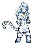  anthro breasts crossgender feline female fur gender_transformation gendertransformation hair keidran mammal nude tiger_trace tom_fischbach trace_(twokinds) transformation twokinds 