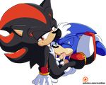  blush cum duo erection fellatio lying male male/male mostly_nude on_back open_mouth oral penetration penis senshion sex shadow_the_hedgehog sonic_(series) sonic_the_hedgehog tongue 