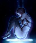  black_background breasts charlottechambers cortana digital_media_(artwork) eyelashes eyes_closed featureless_breasts female hair halo_(series) machine nude simple_background sitting solo video_games 