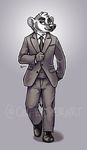  badger boozybadger business_suit clothing male mammal mustelid sepia_(artist) solo suit 