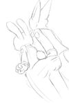  2017 akiric anthro black_and_white butt butt_grab canine clothed clothing disney duo female fox hand_in_pants hand_on_butt judy_hopps lagomorph low-angle_view male male/female mammal monochrome nick_wilde police_uniform rabbit rear_view simple_background uniform white_background zootopia 
