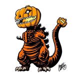  godzilla godzilla_(series) jack-o_lantern kaijuu monster nishikawa_shinji pumpkin shin_godzilla toho_(film_company) 