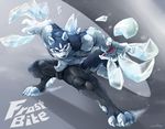  2017 abs anthro biceps canine claws clothed clothing dog frostbite_(waddledox) fur hi_res huge_muscles husky magic_user male mammal muscular muscular_male open_pants pecs simple_background solo topless waddledox 