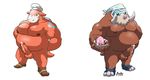  anthro balls biceps camerupt clothed clothing cum cum_on_food dessert erection food footwear hat ice_cream looking_at_viewer maldu male mamoswine muscular nintendo nipples nude pecs penis pok&eacute;mon shoes simple_background standing topless video_games 
