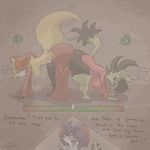  2017 anthro big_breasts big_butt breasts butt butt_squish bxulnooxgard canine clothing crescera delphox dialogue dog emma female fishnet fur green_eyes green_fur hanging_breasts huge_butt looking_at_viewer mammal nintendo pok&eacute;mon quicktime_event short_stack spats species: sweat text thick_thighs user_interface video_games wide_hips 