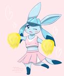  artist_request blue_eyes cheerleading furry glaceon pokemon 
