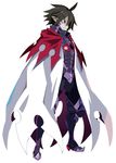  ahoge armor black_hair boots cape closed_mouth dark_knight_(disgaea) disgaea frown full_body harada_takehito knee_boots looking_away makai_senki_disgaea_5 male_focus metal_boots official_art pale_skin pointy_ears purple_armor purple_footwear red_eyes solo standing white_cape 