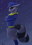  2014 anthro clothed clothing male mammal raccoon sly_cooper sly_cooper_(series) solo video_games xnirox 