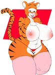  anthro bedroom_eyes big_breasts blush breasts clothing crossgender cuddlesong_(artist) disney female half-closed_eyes huge_breasts legwear looking_at_viewer mammal nipples one_leg_raised open_mouth pose seductive smile solo standing thick_thighs thigh_highs tigger voluptuous wide_hips winnie_the_pooh_(franchise) 