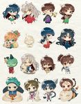  6+boys animal_ears aqua_hair armor arrow bald bankotsu_(inuyasha) black_hair blue_eyes boomerang bow bow_(weapon) braid brothers brown_eyes brown_hair character_sheet checkered chibi crescent crossed_arms dog_ears eyebrows_visible_through_hair facepaint fang full_body green_eyes grin hair_between_eyes hair_bobbles hair_ornament hand_on_hip hat higurashi_kagome hiten hiyoshimaru_(inuyasha) indian_style inuyasha inuyasha_(character) jaken jakotsu_(inuyasha) japanese_clothes jewelry kama_(weapon) kesa kikyou_(inuyasha) kimono kirara_(inuyasha) kohaku_(inuyasha) kyoukotsu long_hair looking_at_viewer manten miko miroku_(inuyasha) monkey monster motobi_(mtb_umk) multiple_boys multiple_girls naraku_(inuyasha) necklace nekomata one_eye_closed open_mouth orange_hair paper_background pearl_necklace pleated_skirt pointy_ears ponytail profile quiver red_eyes rin_(inuyasha) robe sailor_collar sango sash scabbard school_uniform serafuku sesshoumaru sheath shippou_(inuyasha) shoes short_hair short_ponytail siblings sickle silver_hair single_braid sitting skirt slit_pupils smile socks staff standing standing_on_one_leg sword tokin_hat wavy_hair weapon wide_sleeves yellow_eyes 