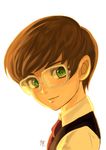  absurdres brown_hair child final_fantasy final_fantasy_xv glasses green_eyes highres ignis_scientia male_focus nekonii smile solo younger 