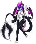  2017 5_fingers animated anthro big_breasts black_skin breasts cetacean claws digital_media_(artwork) dragon female hair horn hybrid lilac_(mgl139) looking_at_viewer mammal marine mgl139 nude one_eye_closed open_mouth orca purple_hair sigoogle simple_background smile solo teeth whale wings wink 