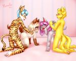  2017 all_fours anus beluinus blush butt cub digital_media_(artwork) doggystyle from_behind_position fur grey_fur nude open_mouth penetration penis pyravia sex vaginal vaginal_penetration vermelha yellow_fur young 