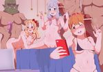  3boys 3girls age_difference ass bedroom bent_over bikini black_bikini breasts dildo erection eromanga_sensei gangbang group_sex izumi_sagiri jinno_megumi koke_tomato_(ichitoitu) laptop looking_at_viewer mask multible_boys multiple_boys multiple_girls navel nipples nude on_bed one_breast_out penis penis_on_face phone pose pussy pussy_juice_stain sex small_breasts taking_picture v yamada_elf 