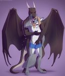  anthro balls boxers_(clothing) canine clothing dragon grope groping_boxers invalid_tag lunalei male male/male mammal smile underwear wings wolf 