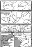  bed blush comic kissing leonardo_(tmnt) male male/male ninja pillow raphael_(tmnt) reptile scalie sneefee teenage_mutant_ninja_turtles text turtle 