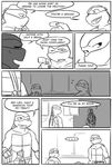  cabinet comic donatello_(tmnt) kitchen leonardo_(tmnt) male ninja raphael_(tmnt) reptile scalie sneefee teenage_mutant_ninja_turtles text turtle 