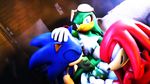  3d_(artwork) balls clothing digital_media_(artwork) eyewear feathers fondling fur gloves goggles jet_the_hawk knuckles_the_echidna male male/male mammal oral penis sonic_(series) sonic_riders sonic_the_hedgehog sonicfoxhound source_filmmaker 