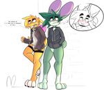  anthro big_ears clothed clothing duo inoby lagomorph mammal oral oroch1 rabbit simple_background 