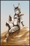 anthro bottle container female hi_res mira_(spectronic) sitting solo spectronic tribal