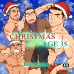  4boys ^_^ abs alternate_language armpit_peek banjyaku bara beard_stubble blush buzz_cut christmas closed_eyes coat cover cover_page double_biceps_pose doujin_cover english_text facial_hair flexing gift glasses goatee_stubble hat highres large_pectorals looking_at_viewer male_focus mature_male multiple_boys muscular muscular_male navel navel_hair nipples original pectorals running santa_costume santa_hat scarf seductive_smile short_hair smile snowflakes solo_focus sparse_chest_hair sparse_stubble stomach stubble tan thick_eyebrows topless_male very_short_hair yaoi 