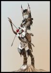 anthro arrow_(weapon) bow_(weapon) felid feline female hi_res lynx mammal mira_(spectronic) pose ranged_weapon solo spectronic tribal weapon