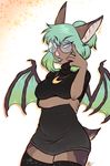  anthro bat clothed clothing eyewear female glasses hair looking_at_viewer mammal maplecookies smile solo wings 