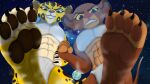 abs angry anthro cheetah devilish_grin disney duo felid feline female female/female fuli getting_stronger growing growth hi_res jsstmt lion looming macro mammal pantherine paws powerful rani_(the_lion_guard) space stomping the_lion_guard the_lion_king