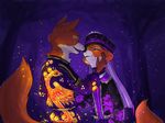  2017 canine clothed clothing disney duo eyes_closed female firefly fox hat hi_res kurozora-konoi maid_marian male mammal robin_hood robin_hood_(disney) 