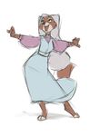  barefoot canine clothing disney dress female fox fur headdress jewelry maid_marian mammal miles_df open_mouth pose red_fur robin_hood_(disney) solo 